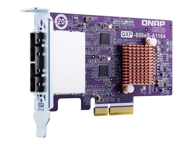 QNAP QXP SATA Expansion Card - Storage controller - SATA 6Gb/s / SAS 6Gb/s - low profile - RAID JBOD - PCIe 3.0 x4