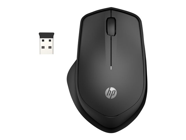 HP Silent 280M - Mouse - wireless - USB wireless receiver - jet black - for OMEN by HP Laptop 15, ENVY Laptop 13, 15, Laptop 14, Pavilion x360 Laptop