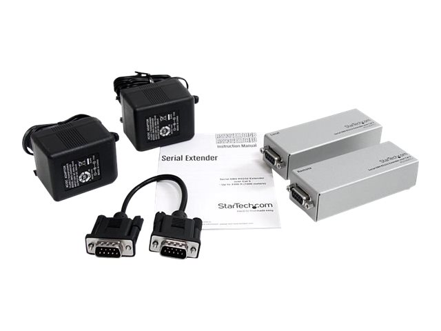 StarTech.com Serial DB9 RS232 Extender over Cat 5 - Up to 3300 ft (1000 meters) - Serial port extender - over CAT 5 - up to 1 km