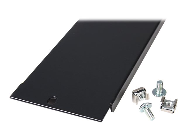 StarTech.com 2U Blanking Panel - Steel Rack Mount Filler Panel - for 19in Server Rack Enclosure or Cabinet - Black Rack Panel (BLANKB2) - Blank panel - black - 2U - 19\" - for P/N: RK1236BKF, RK2536BKF, RK4236BKB, RK619WALL, RK619WALLGB, RK960CP
