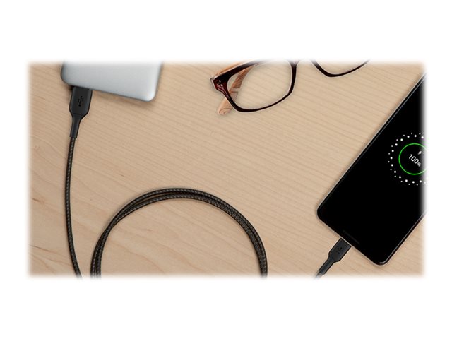 Belkin BoostCharge - USB cable - 24 pin USB-C (M) to USB (M) - 2 m - black