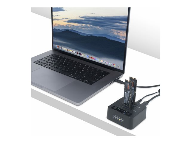 StarTech.com 1:1 Standalone M.2 NVMe Drive Duplicator and Dock - Solid state / hard drive duplicator - 2 bays (PCIe (NVMe)) - TAA Compliant