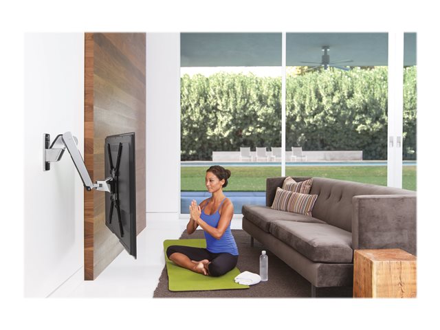 Ergotron Interactive Arm HD - Mounting kit (articulating arm, VESA adapter, wall mount bracket) - Constant Force Technology - for LCD display - aluminium - black trim, polished aluminium - screen size: 30\"-55\"