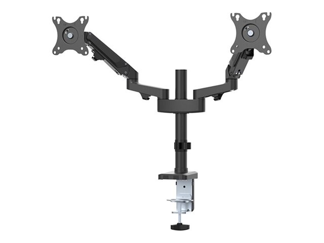 Neomounts DS70-750BL2 - Mounting kit (desk mount) - full-motion adjustable dual arm - for 2 LCD displays - black - screen size: 17\"-27\" - clamp mountable, grommet