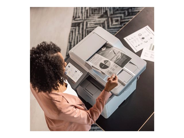 Brother MFC-L6910DN - Multifunction printer - B/W - laser - A4/Legal (media) - up to 50 ppm (copying) - up to 50 ppm (printing) - 520 sheets - 33.6 Kbps - USB 2.0, Gigabit LAN, Wi-Fi(n), NFC, USB 2.0 host