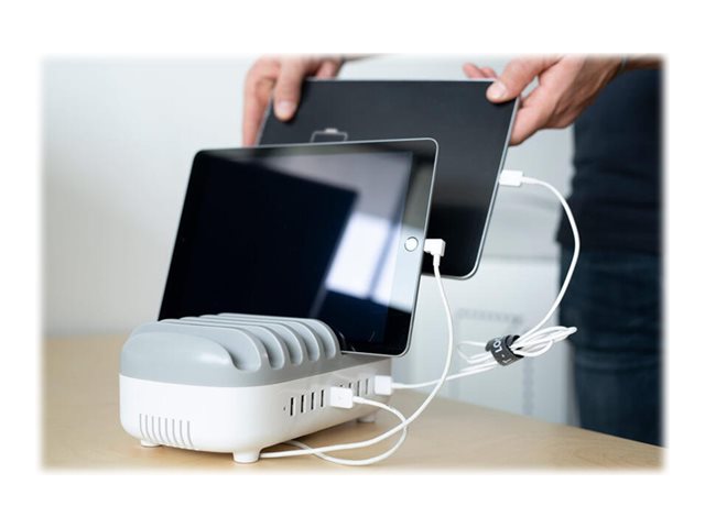 Compulocks 10 Ports USB Charging Dock Station With EU Plug - Charging station - 120 Watt - 2.4 A - 10 output connectors (USB)