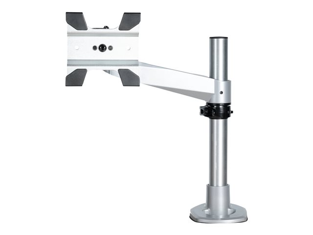 StarTech.com Desk Mount Monitor Arm, VESA or Apple iMac/Thunderbolt Display up to 14kg, Articulating Height Adjustable Single Desktop Monitor Pole Mount, Desk Clamp or Grommet, Silver - Small Footprint Design (ARMPIVOTB2) - Mounting kit - adjustable arm - for Monitor - steel - screen size: 49\" - desk-mountable - TAA Compliant