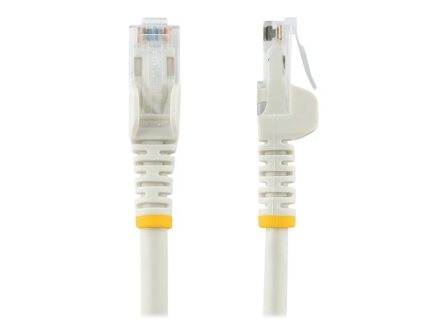 StarTech.com 1m CAT6 Ethernet Cable, 10 Gigabit Snagless RJ45 650MHz 100W PoE Patch Cord, CAT 6 10GbE UTP Network Cable w/Strain Relief, White, Fluke Tested/Wiring is UL Certified/TIA - Category 6 - 24AWG (N6PATC1MWH) - Patch cable - RJ-45 (M) to RJ-45 (M) - 1 m - UTP - CAT 6 - snagless - white
