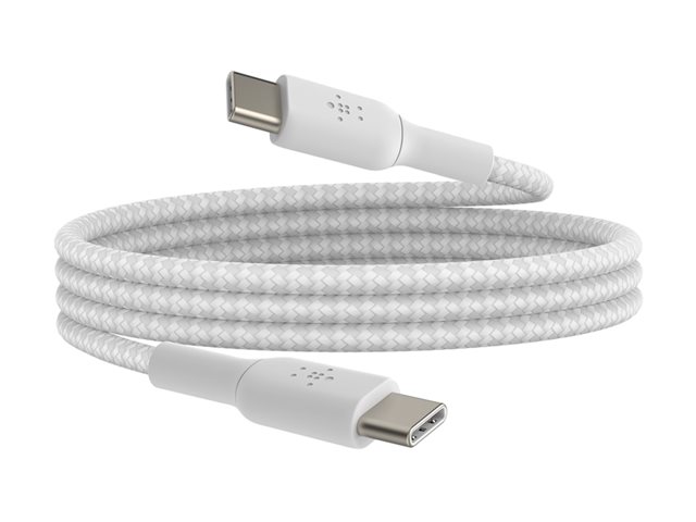 Belkin BoostCharge - USB cable - 24 pin USB-C (M) to 24 pin USB-C (M) - 1 m - white