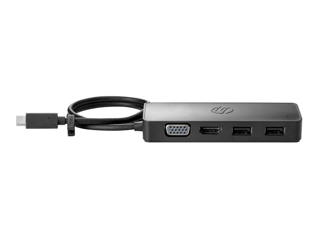 HP Travel Hub G2 - Port replicator - USB-C - VGA, HDMI - for OMEN by HP Laptop 16, Victus by HP Laptop 15, 16, EliteBook 830 G6, Fortis 11 G9