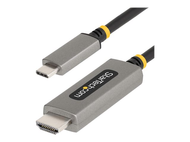 StarTech.com 3ft (1m) USB-C to HDMI Adapter Cable, 8K 60Hz, 4K 144Hz, HDR10, USB Type-C to HDMI 2.1 Video Converter Cable, USB-C DP Alt Mode/USB4/Thunderbolt 3/4 Compatible - USB-C Laptop to HDMI Monitor (134B-USBC-HDMI211M) - Adapter cable - 24 pin