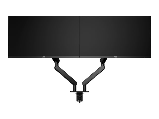 AOC AM420B - Mounting kit (clamp, grommet mount, monitor arm, gas spring) - for 2 flat panels - simple and sleek - aluminium alloy - black - screen size: 17\"-34\" - desk-mountable