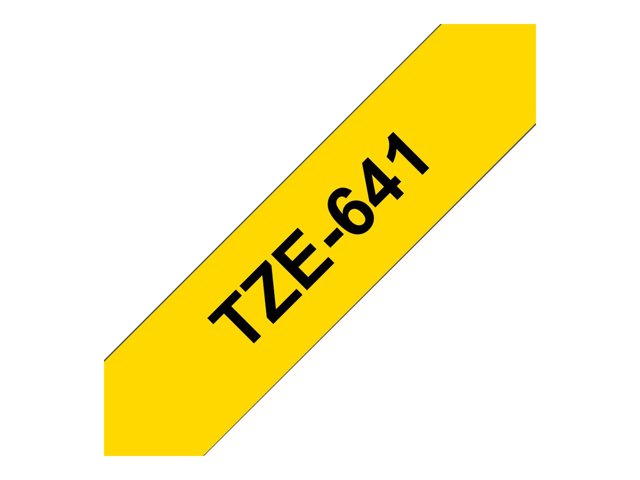 Brother TZe-641 - Standard adhesive - black on yellow - Roll (1.8 cm x 8 m) 1 cassette(s) laminated tape - for P-Touch PT-D460, D610, E310, P-Touch Cube PT-P910, P-Touch Cube Pro PT-P910