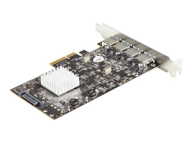 StarTech.com 4-Port USB PCIe Card - 10Gbps USB 3.1/3.2 Gen 2 Type-A PCI Express Expansion Card - 2 Controllers - 4xUSB - Windows/Mac/Linux - USB adapter - PCIe 3.0 x4 - USB 3.1 Gen 2 x 4