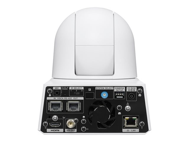 Sony 4K30P PTZ auto-framing camera with 20x optical zoom and AI analytics - white