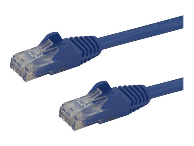 StarTech.com 50cm CAT6 Ethernet Cable, 10 Gigabit Snagless RJ45 650MHz 100W PoE Patch Cord, CAT 6 10GbE UTP Network Cable w/Strain Relief, Blue, Fluke Tested/Wiring is UL Certified/TIA - Category 6 - 24AWG (N6PATC50CMBL) - Patch cable - RJ-45 (M) to RJ-45 (M) - 50 cm - UTP - CAT 6 - molded, snagless - blue