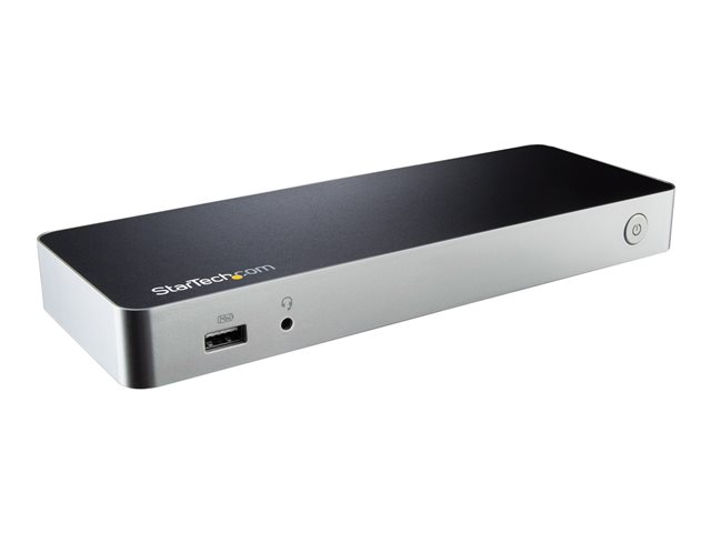 StarTech.com Dual Monitor USB C Docking Station with 60W Power Delivery for Windows Laptops, USB C to HDMI / DVI Dock, USB 3.1 Gen 1 Type C Dock with Charging, Thunderbolt 3 Compatible - 5-Port USB 3.0 Hub (MST30C2HHPDU) - Docking station - USB-C / Thunderbolt 3 - 2 x HDMI - 1GbE - 60 Watt