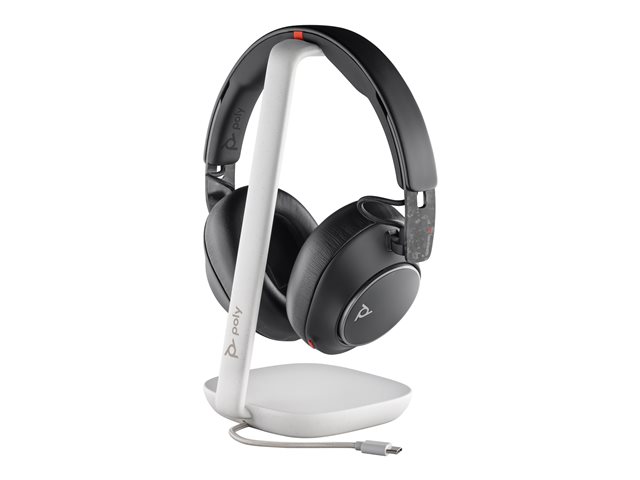 Poly Voyager Surround 85 UC USB-C Headset +USB-C/A Adapter +Charging Stand - Replaces Poly SKU 220114-01