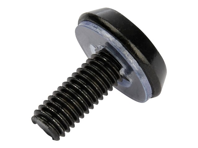 StarTech.com 50 Pack 10-32 Server Rack Cage Nuts and Screws with Washers, Rack Mount Hardware Kit, Network/IT Equipment Cabinet Clip/Captive Nuts & Bolts for Square Rack Holes, Black, TAA - 50-Pk 10-32 Cage Nuts (CABSCREW1032) - Rack screws and nuts