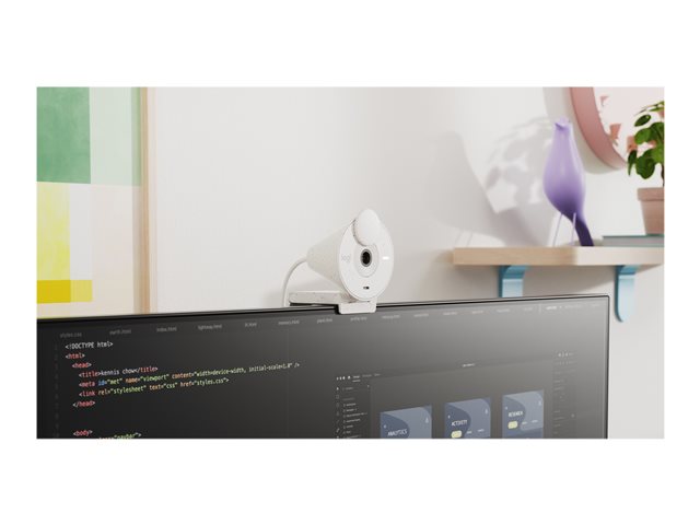 Logitech BRIO 300 - Webcam - colour - 2 MP - 1920 x 1080 - 1080p, 720p - audio - USB-C