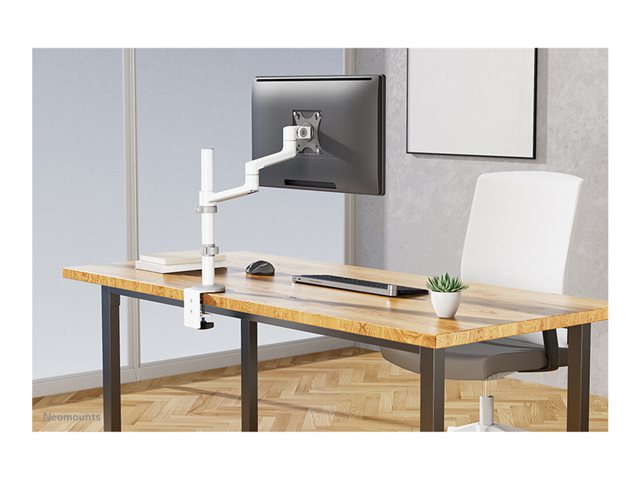 Neomounts DS60-425WH1 - Mounting kit (articulating arm) - full-motion - for Monitor - steel - white - screen size: 17\"-27\" - desk-mountable