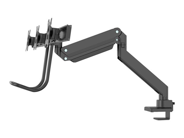 Neomounts NM-D775DX3 - Mounting kit - full-motion - for 3 LCD displays - black - screen size: 17\"-27\" - clamp mountable, grommet, desk-mountable