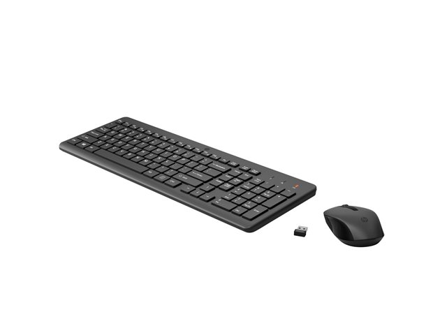HP 330 - Keyboard and mouse set - wireless - 2.4 GHz - QWERTY - English - black - for HP 21, 22, 24, 27, Laptop 15, 15s, 17, Pavilion 24, 27, TP01, Pavilion Laptop 14, 15