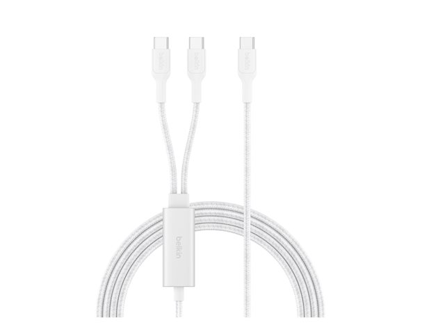 BoostCharge Pro 140W Dual USB-C Cable, 1.5m, White