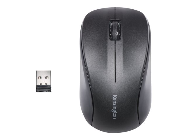 Kensington Wireless ValuMouse - Mouse - right and left-handed - optical - 3 buttons - wireless - 2.4 GHz - USB wireless receiver - black