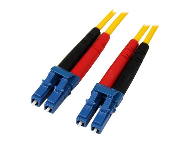 7M SINGLE MODE DUPLEX FIBER PATCH CABLE - LC TO LC OS1 SINGLE MODE 9/125 DUPLEX LSZH FIBER PATCH CORD - YELLOW 7 METER