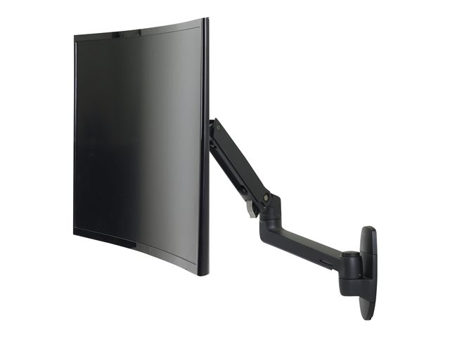 Ergotron LX - Mounting kit (articulating arm, extension adapter, wall mount base) - for LCD display - matte black - screen size: up to 34\" - wall-mountable