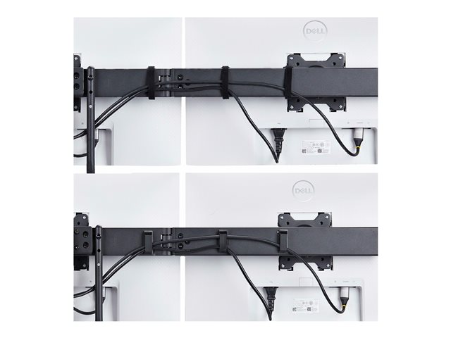 StarTech.com Crossbar Triple Monitor Desk Mount, VESA 75x75/100x100 - Mounting kit - adjustable arm - for 3 LCD displays - triple monitor mount - aluminium, steel, plastic - black - screen size: 17\"-27\" - desk-mountable