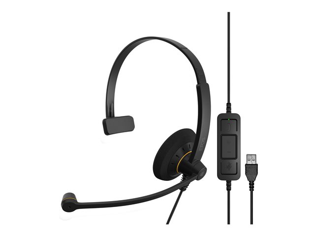 EPOS IMPACT SC 30 USB ML - Headset - on-ear - wired - USB - black with orange colour highlights
