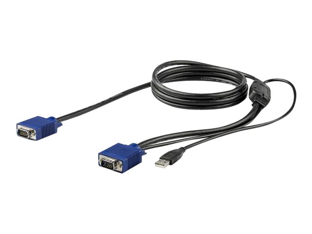 StarTech.com 6 ft. (1.8 m) USB KVM Cable for StarTech.com Rackmount Consoles - VGA and USB KVM Console Cable (RKCONSUV6) - Video / USB cable - mini-VGA (M) to USB, HD-15 (VGA) (M) - 1.8 m - for P/N: RKCONS1701, RKCONS1708K, RKCONS1716K, RKCONS17HD, RKCONS1908K, RKCONS1916K