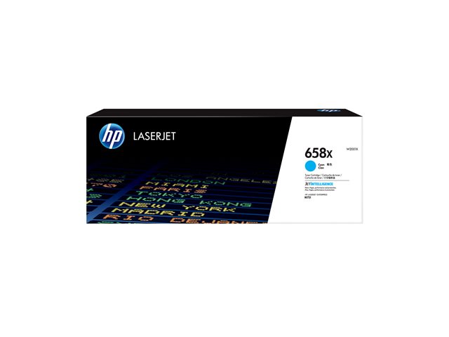 HP 658X - High capacity - cyan - original - LaserJet - toner cartridge (W2001X) - for Color LaserJet Enterprise M751dn, M751n