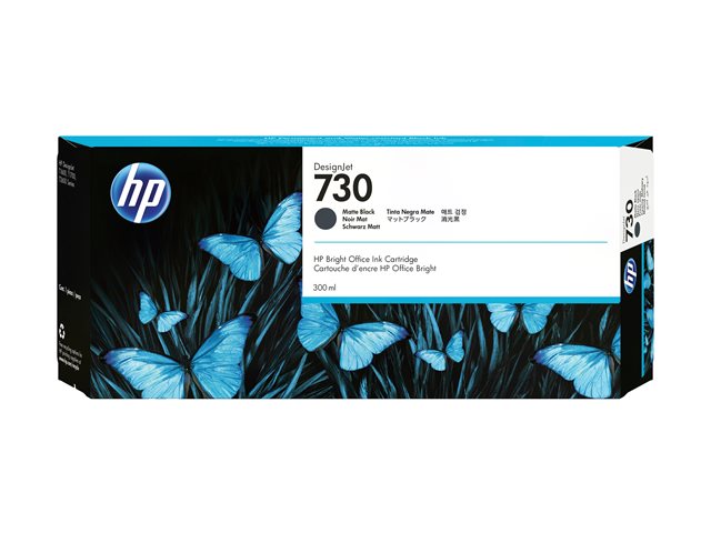 HP 730 - 300 ml - high capacity - matte black - original - DesignJet - ink cartridge - for DesignJet SD Pro MFP, T1600, T1600dr, T1700, T1700dr, T1708, T1708dr, T2600, T2600dr