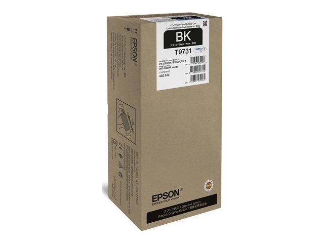 Epson T9731 - 402.1 ml - XL size - black - original - ink pack - for WorkForce Pro WF-C869R