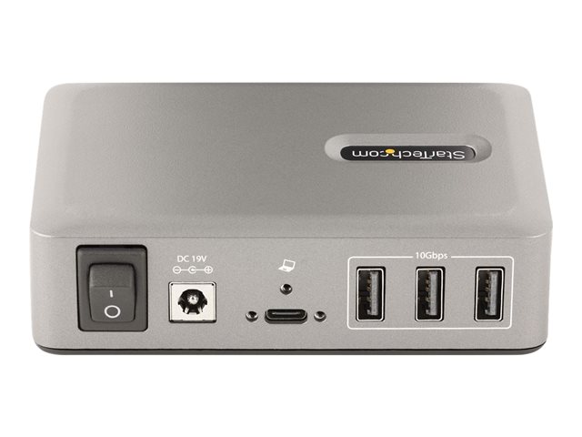 StarTech.com 10-Port USB-C Hub, 8x USB-A + 2x USB-C, Self-Powered w/ 65W Power Supply, USB 3.1 10Gbps Hub w/ BC1.2 Charging, Desktop/Laptop USB Hub with 3ft Locking USB-IF Certified Cable - USB Expansion Hub (10G8A2CS-USB-C-HUB) - Hub - 8 x USB 3.2 Gen 2 + 2 x USB-C 3.2 Gen 2 - desktop