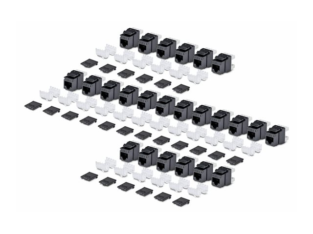 Cat6 Keystone Jack 24-Pack 180-Deg