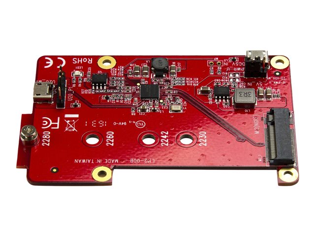 StarTech.com Raspberry Pi Board - USB 2.0 480Mbps - USB to M.2 SATA Converter - USB to SATA Raspberry Pi SSD (PIB2M21) - Storage controller - M.2 Card - USB 2.0 - red