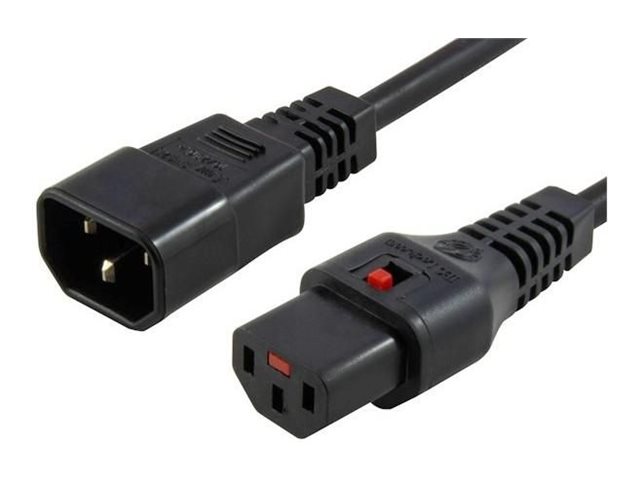 POWERCORD C13 LOCK-C14 BK 0.5M. 1 stk