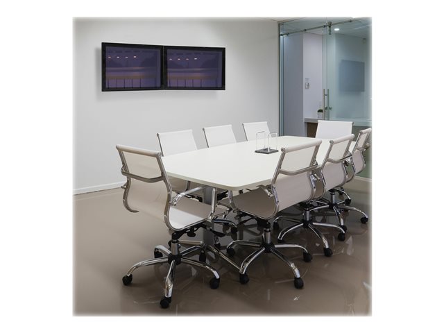 Ergotron HX - Mounting kit (articulating arm, extension, hinge bow, 2 pivots, handle, wall mount) - for 2 LCD displays - white - screen size: up to 32\"
