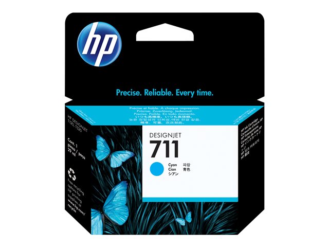 HP 711 - 29 ml - cyan - original - DesignJet - ink cartridge - for DesignJet T100, T120, T120 ePrinter, T125, T130, T520, T520 ePrinter, T525, T530