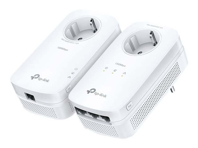 TP-Link TL-PA8033P KIT V4 - Starter Kit - powerline adapter kit 3-port switch - 1GbE, HomePlug AV (HPAV), HomePlug AV (HPAV) 2.0, IEEE 1901 - - wall-pluggable - with TP-Link TL-PA8010P