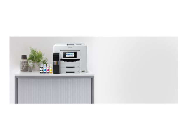 Epson EcoTank ET-5880 - Multifunction printer - colour - ink-jet - A4 (210 x 297 mm) (original) - A4 (media) - up to 25 ppm (printing) - 550 sheets - 33.6 Kbps - USB, LAN, Wi-Fi