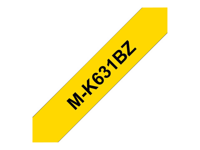 Brother M-K631BZ - Black on yellow - Roll (0.9 cm x 8 m) 1 cassette(s) non-laminated tape - for P-Touch PT-55, PT-65, PT-75, PT-85, PT-90, PT-BB4