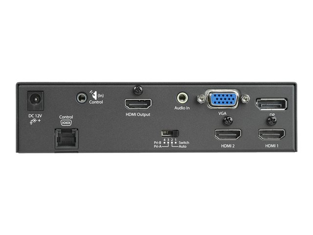 StarTech.com Multi-Input to HDMI Converter Switch - DisplayPort, VGA and Dual-HDMI to HDMI Switch - Priority and Automatic Switch - 4K (HDVGADP2HD) - Video/audio switch - desktop - for P/N: BOX4CABLE