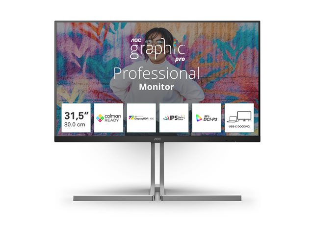 U32U3CV 32i IPS UHD 4K 4 ms 3840x2160 60Hz Wid 16/9 USB-C DP-2xHDMI RJ45 4xUSN3.2 Brightness 400 cd/m D Contrastratio 50M:1 Viewing angle 178/178 Speakers Heigh