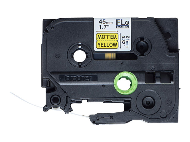 Brother FLe-6511 - Black on yellow - 21 x 45 mm 72 label(s) (1 roll(s) x 72) die cut labels - for P/N: PTP900C