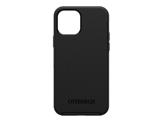 OtterBox Symmetry Series - ProPack Packaging - back cover for mobile phone - polycarbonate, synthetic rubber - black - for Apple iPhone 12, 12 Pro